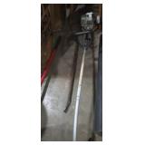 Echo weed eater and crow bar