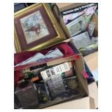Take all sewing supplies, fabrics, artwork and