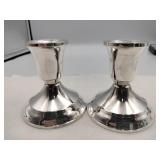 Silver weighted candle holders