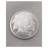 Indian /buffalo .999  fine silver 1oz  round