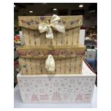 Floral pattern Christmas gift boxes 5 total boxes