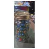 Small jar of marbles