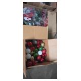 Christmas floral decor, and ornaments 2 box