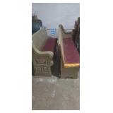 Wooden church pew , cut in half ( great project)