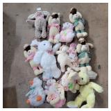 Easter stuffed bunnies and decor