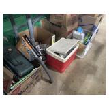 Tacklebox, cooler, picnic plate holders,