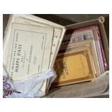 Variety of sheet music and books