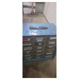 18 compartment nut and bolt storage unit with