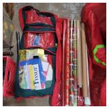 Gift wrap storage bags with gift and accessories