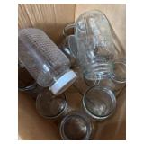 Assortment of glass ball mason jars
