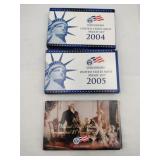 2004,2005,2007 United States  proof coin sets