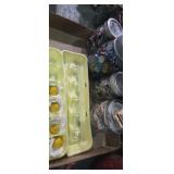 Jars with decorative glass, marbles and matches