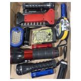 Mix of flashlights, LED lights, etc.