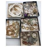 Costume jewelry rings necklaces earrings clip-on