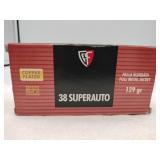 Fiocchi 38 super Auto FMJ 129 grain 50 rounds