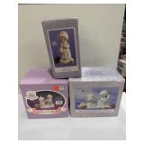 3 Enesco Precious moments caring figurines with