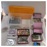 Assorted sewing pins with container with lid