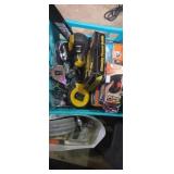 Tape measure assortment,  power sander, sanding