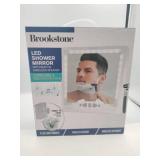 LED shower mirror with built-in wireless speaker