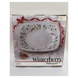 Pfaltzgraff Winterberry Square Platter 25th