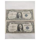 1035, 1957 blue seal silver certificates