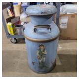 Painted milk can