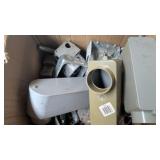Box full of electrical equipment / hardware