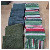 9 bath towels and 2 washcloths