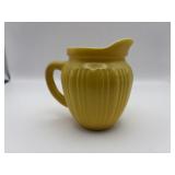 Hazel, Atlas yellow ribbed creamer with white