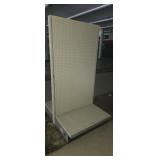 freestanding double sided peg back retail display