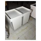 2 center aisle grocery cabinet displays 17ï¿½ x 21ï¿½