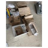 Paper bags, plastic handled bags, bakery wax, and