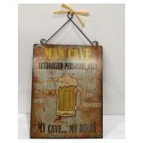 wall sign 9x12 ï¿½Man caveï¿½