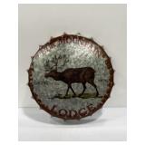 12 inch bottle-cap-style metal sign