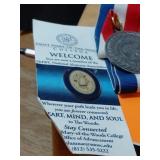 A BUNCH OF OLD METALS,RIBBONS,BADGES,PINS ...