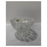 Lausitzer Glas 24% lead crystal footed candy dish