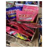 8 Haribo watermelon Gummies and 6 Haribo dinosaur