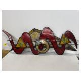 24"+ abstract metal and mixed-media wall