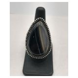 German silver Sulemani Hakik stone size 8