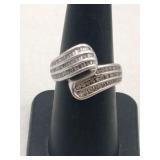 Silver clear Stone ring marked 925 size 7 .160oz