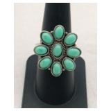 Native American green turquoise stone unmarked