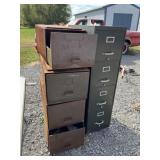 Two  filling cabinets with contents