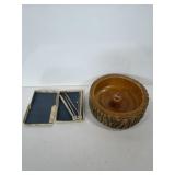 Ellwood Rusticware handcrafted wood nut bowl &
