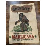 Bigfoot burlap bag