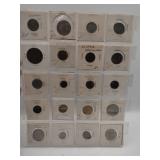 Sheet of Thailand foreign coin