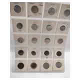 Sheet of France foreign coins