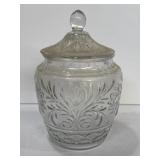 Anchor Hocking clear glass cookie jar