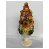 13" Sorrento by Arnart ceramic fruit topiary,