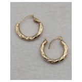 Gold hoop earrings marked 14k .020oz