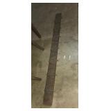 Wall hanging coat rack with horseshoe hooks